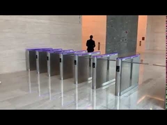 Torniquete de brazo abatible para exteriores/interiores con motor BLDC y lector de tarjetas y reconocimiento de huellas dactilares