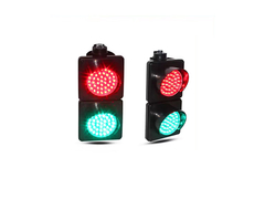 Semáforo LED de 100 mm de material de PC rojo y verde, tamaño mini de alto brillo, AC85V-265V DC12V 24V