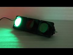 Semáforo LED verde amarillo rojo de 100 mm con lente de color