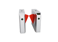 304 Stainless Steel Automatic Systems Turnstiles , Pedestrian Automatic Flap Barrier