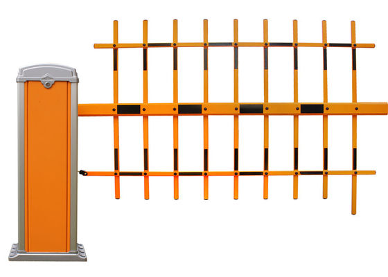Barrera automática de 120W con brazo de 6m y voltaje de 220V/110V para control de tráfico vehicular
