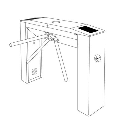 Control de acceso llano dual del IP 54 del torniquete del brazo del peatón tres de la cerradura elegante