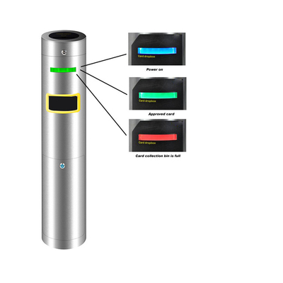 Torniquetes de control de acceso de 219 mm de diámetro Colector de tarjeta indicadora de lámpara LED de tres colores