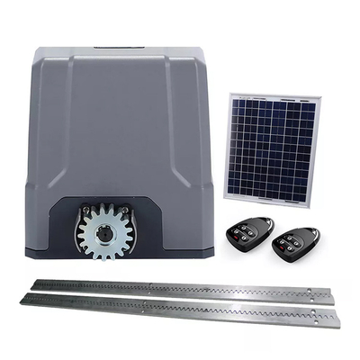 Operador de puerta corrediza de motor DC Batería incorporada 12V / 9Ah Interfaz de panel solar 800kg