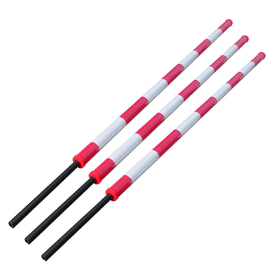 Tubo de fibra de carbono de color rojo y blanco de espuma exterior de película reflectante de barrera de puerta de brazo redondo
