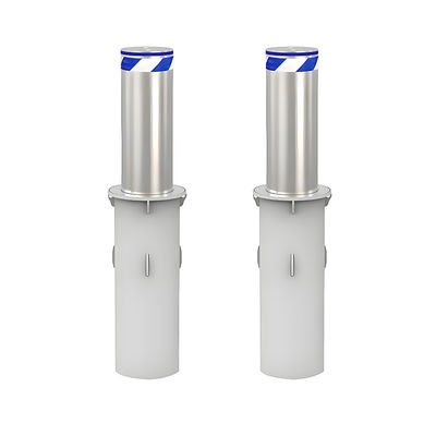 Bolardo hidráulico retráctil automático de alta seguridad integrado con luz LED de acero inoxidable 304