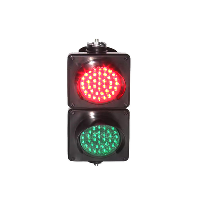 Semáforo LED de 100 mm de material de PC rojo y verde, tamaño mini de alto brillo, AC85V-265V DC12V 24V