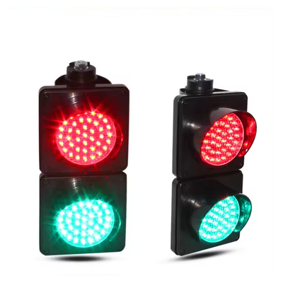Luces de señalización de tráfico LED de color rojo y verde de 100 mm con lente de color de 4 pulgadas para estacionamientos