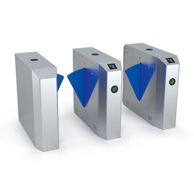 Torno de velocidad de acero inoxidable 304 con solapas de 27 cm y control bidireccional para la gestión de multitudes