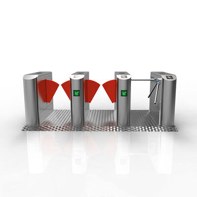 Torniquete de barrera abatible bidireccional de 100W con ala de 260 mm para control de acceso a metro y aeropuerto