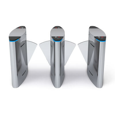 Puerta de barrera de flap de acero inoxidable 304 con motor BLDC y potencia de 40W para girasol de control de acceso