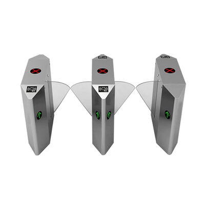Barrera de paso abatible de acero inoxidable de 1,5 mm de grosor IP44 con función de restablecimiento automático y alimentación de 110 V