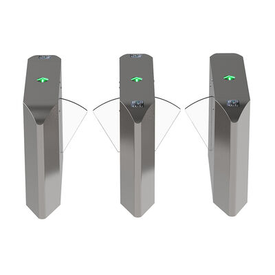 Puerta de velocidad de doble paso con certificado CE y puerta de barrera retráctil con solapa de gel de silicio blando