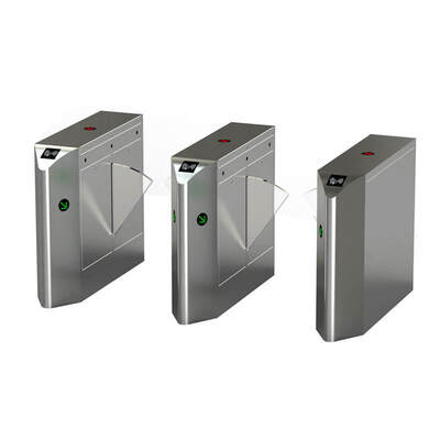 Torniquete de barrera abatible retráctil IP54 con velocidad de paso de 30 personas/minuto para control de acceso