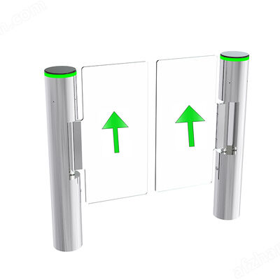 Barrera de paso abatible bidireccional con motor sin escobillas de 24 VCC para control de acceso de 30 personas/minuto