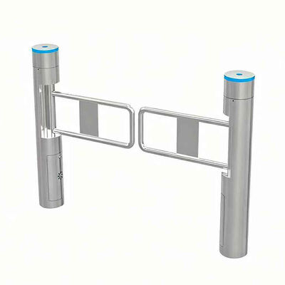 Puerta giratoria peatonal de acero inoxidable de cintura alta con motor sin escobillas para control de acceso