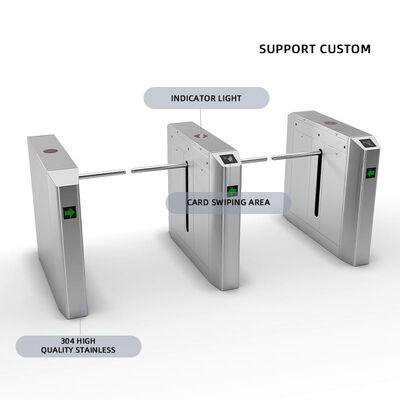 Torniquete del brazo del descenso del puente de Moter del doble del control de acceso de la puerta de seguridad de IP55 RFID