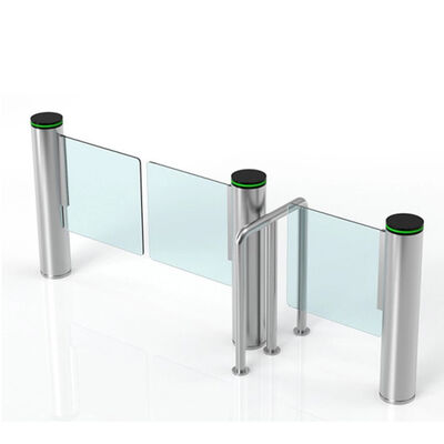 Puerta giratoria peatonal de 168 mm de diámetro con motor sin escobillas de corriente continua y función de cierre automático