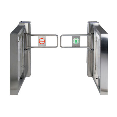 Puerta barrera oscilante bidireccional totalmente motorizada de 90 grados con brazo de acero inoxidable 304/acrílico