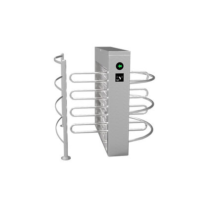 Torniquete de altura de cintura de acero inoxidable 304 con una velocidad de flujo de 25 a 30 personas por minuto y certificación CE