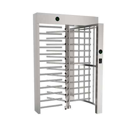Torniquete de altura completa con rotación de 120 grados, consumo de energía de 40W y flujo de 25 a 30 personas por minuto