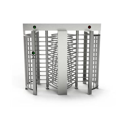 Torniquete de altura completa de acero inoxidable 304 con doble carril y función de reinicio automático para control de acceso