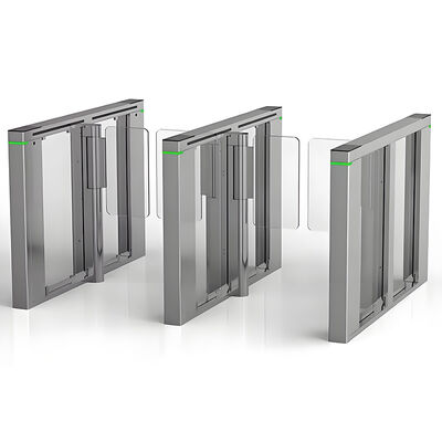 Puerta RS485 SS de la barrera del vidrio de acrílico del motor 10m m de DC para el peatón