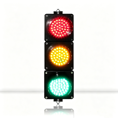 Indicación inteligente de seguridad vial 100mm Lente de color LED señal de tráfico con 100000H LED vida útil y PC material de la cáscara