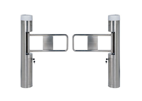 Puerta giratoria peatonal de acero inoxidable de cintura alta con motor sin escobillas para control de acceso