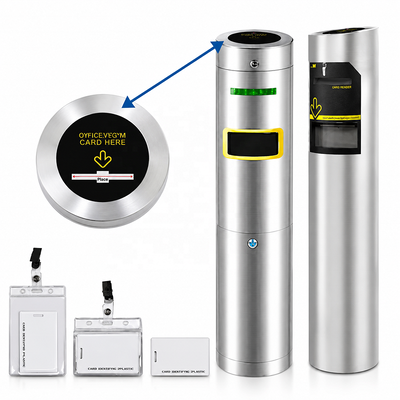 Colector de tarjetas RFID de acero inoxidable 304 con capacidad de 280 tarjetas y sensor de movimiento de apertura de puertas para control de acceso al gimnasio
