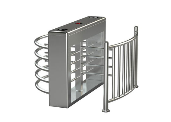 Torniquete de altura de cintura de acero inoxidable 304 con control de acceso por huella dactilar y una velocidad de flujo de 30 personas/minuto