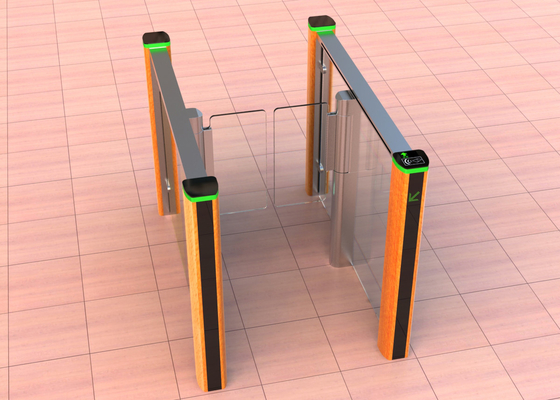 Puerta de cristal del carril de la puerta del torniquete del oscilación del acero inoxidable de la velocidad rápida para el sistema del control de acceso