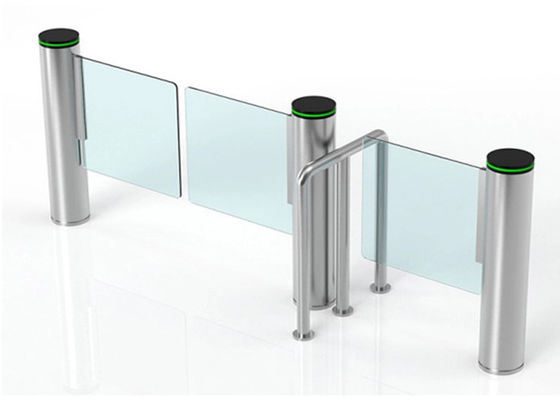 Puerta giratoria peatonal de 168 mm de diámetro con motor sin escobillas de corriente continua y función de cierre automático