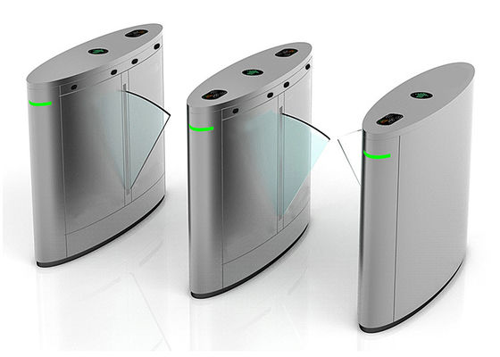 DC 24V 10mA Control de acceso Acrílico transparente con colgajo barrera puerta giratoria