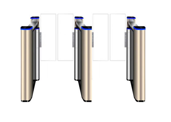 Puerta de barrera oscilante de control de acceso RS232 SS304 de 500 mm con motor sin escobillas de alto par