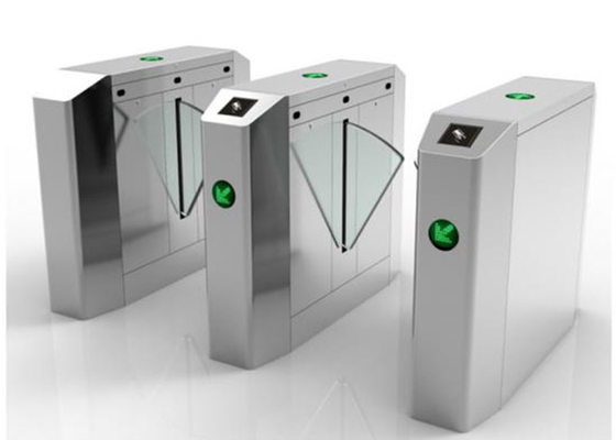 Puerta de la barrera de la aleta de la huella dactilar del reconocimiento de cara RFID para el centro de aptitud