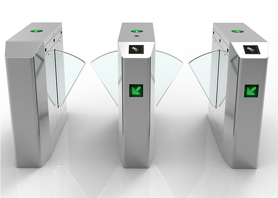 Barrera de paso abatible de altura de cintura con motor DC de 24V, SS304 y función de autocomprobación de fallos