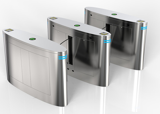 Aleta retractable peatonal facial de la puerta de velocidad del reconocimiento SUS304 IP44