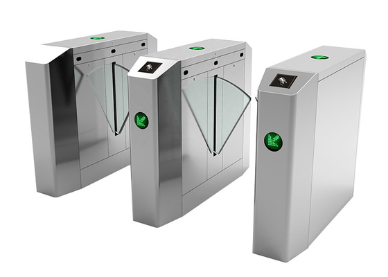 Las puertas IP44 de la barrera de la aleta del grueso del indicador 1.2m m del LED agitan los torniquetes de cristal
